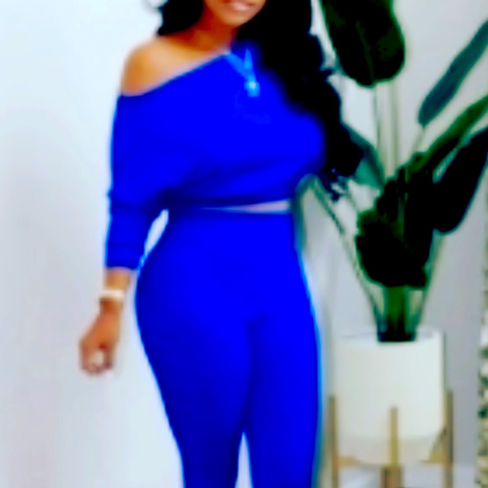High waist two piece pants set